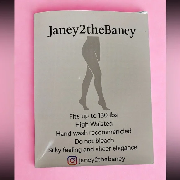 Janey2theBaney SHEER BLACK 10 Denier Pantyhose - Picture 2 of 3